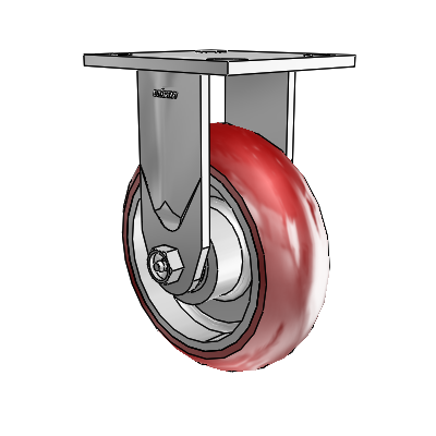 4 Series 2 Inch Wide Casters Top Plate Rigid Caster with 6 x 2 CG Max Maroon Wheel