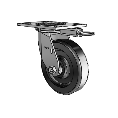4 Series 1 1/2" Casters Top Plate Swivel Zinc with 6 x 1.5 Phenolic Wheel