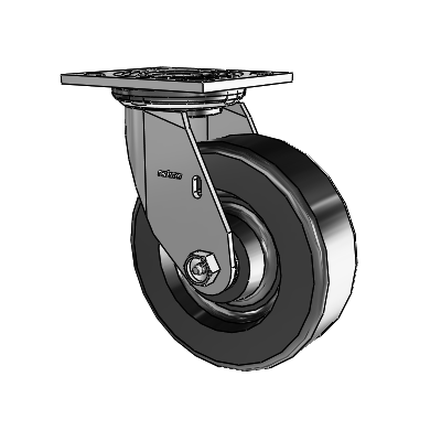 4 Series 2 Inch Wide Top Plate Swivel Caster with 6 x 2 Phenolic Wheel