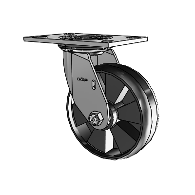 4 Series 2 Inch Wide Top Plate Swivel Caster Caster with 6 x 2 Maxim Wheel