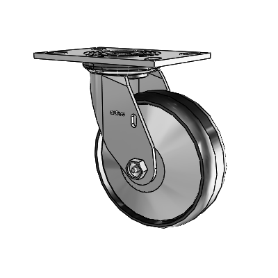 4 Series 2 Inch Wide Top Plate Swivel Caster Caster with 6 x 2 Maxim Wheel