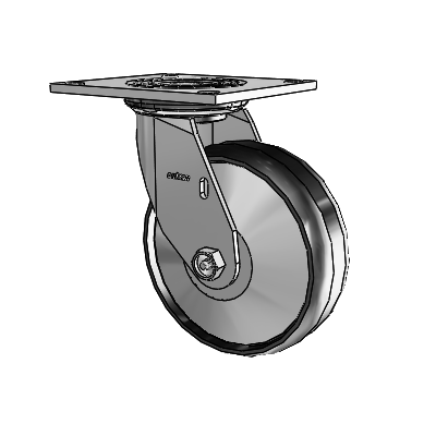 4 Series 2 Inch Wide Top Plate Swivel Caster Caster with 6 x 2 Maxim Wheel