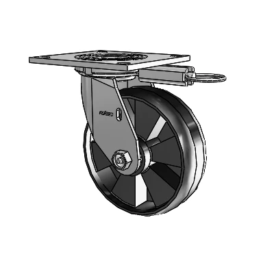 4 Series 2 Inch Wide Top Plate Swivel Caster Caster with 6 x 2 Maxim Wheel