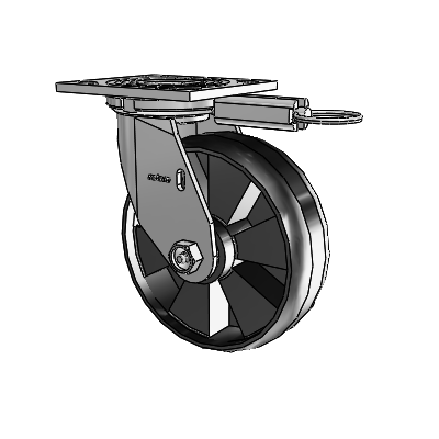 4 Series 2 Inch Wide Top Plate Swivel Caster Caster with 6 x 2 Maxim Wheel