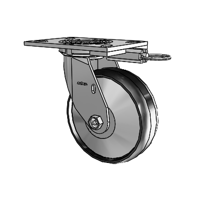 4 Series 2 Inch Wide Top Plate Swivel Caster Caster with 6 x 2 Maxim Wheel