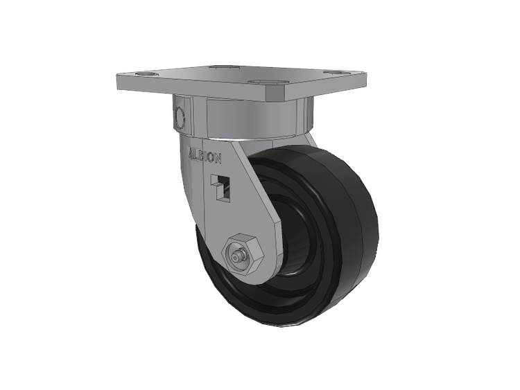 120 Series Top Plate Swivel Caster with 4 x 2 Black Phenolic Resin TM - Phenolic Wheel