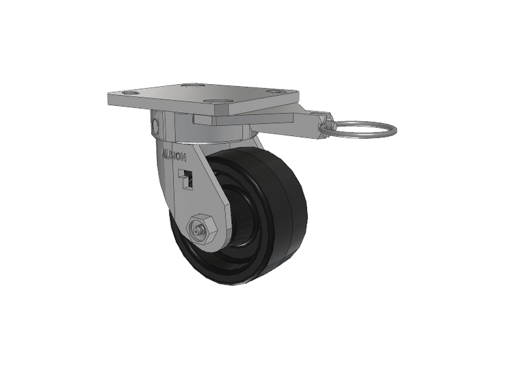120 Series Top Plate Swivel Caster with 4 x 2 Black Phenolic Resin TM - Phenolic Wheel