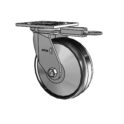 4 Series 2 Inch Wide Top Plate Swivel Caster Caster with 6 x 2 Maxim Wheel