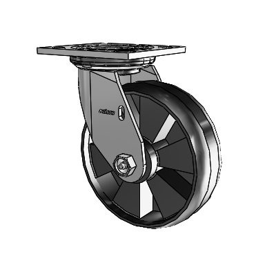 4 Series 2 Inch Wide Top Plate Swivel Caster Caster with 6 x 2 Maxim Wheel