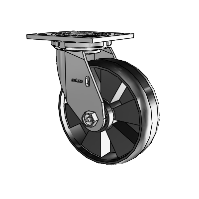 4 Series 2 Inch Wide Top Plate Swivel Caster Caster with 6 x 2 Maxim Wheel