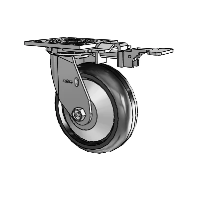 4 Series 2 Inch Wide Top Plate Swivel Caster Caster with 6 x 2 Trans-forma LT (Round) Wheel
