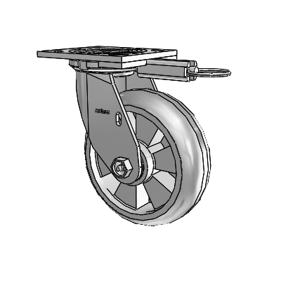 4 Series 2 Inch Wide Top Plate Swivel Caster Caster with 6 x 2 Trans-forma (Round) Wheel