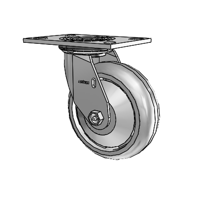 4 Series 2 Inch Wide Top Plate Swivel Caster Caster with 6 x 2 Trans-forma HD (Round) Wheel