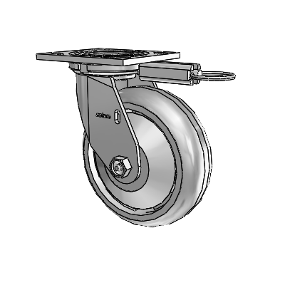 4 Series 2 Inch Wide Top Plate Swivel Caster Caster with 6 x 2 Trans-forma HD (Round) Wheel
