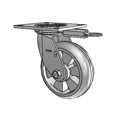 4 Series 2 Inch Wide Top Plate Swivel Caster Caster with 6 x 2 Trans-forma HD (Round) Wheel