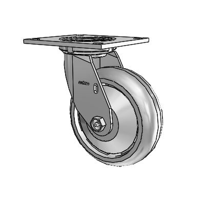 4 Series 2 Inch Wide Top Plate Swivel Caster Caster with 6 x 2 Trans-forma HD (Round) Wheel