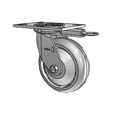 4 Series 2 Inch Wide Top Plate Swivel Caster Caster with 6 x 2 Trans-forma HD (Round) Wheel