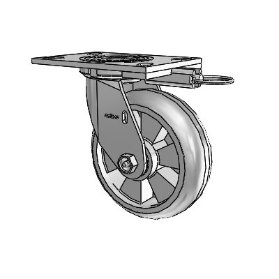 4 Series 2 Inch Wide Top Plate Swivel Caster Caster with 6 x 2 Trans-forma HD (Round) Wheel