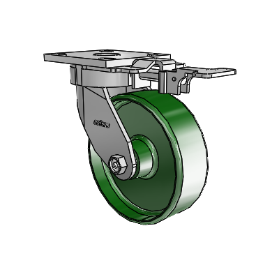 4 Series Kingpinless Casters Top Plate Swivel Caster with 6 x 2 Cast Iron wheel