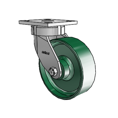 4 Series Kingpinless Casters Top Plate Swivel Caster with 6 x 2 Forged Steel wheel