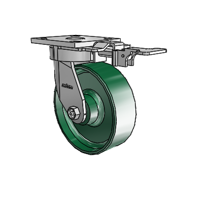 4 Series Kingpinless Casters Top Plate Swivel Caster with 6 x 2 Forged Steel wheel