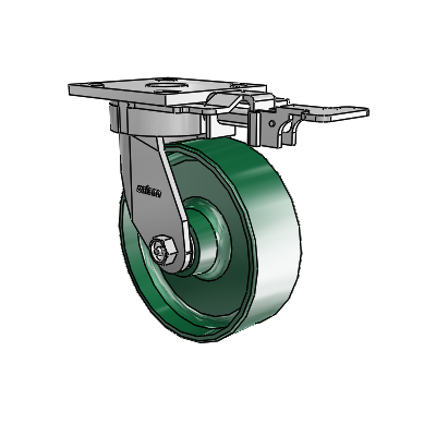 4 Series Kingpinless Casters Top Plate Swivel Caster with 6 x 2 Forged Steel wheel