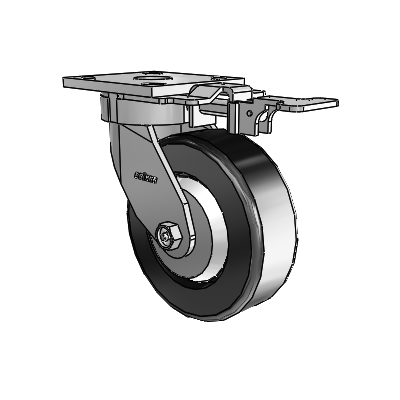 4 Series Kingpinless Casters Top Plate Swivel Caster with 6 x 2 Phenolic wheel