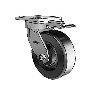 4 Series Kingpinless Casters Top Plate Swivel Caster with 6 x 2 Phenolic wheel