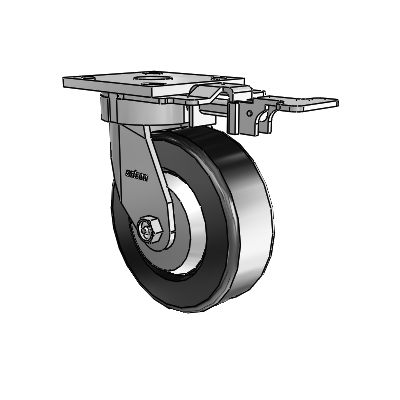 4 Series Kingpinless Casters Top Plate Swivel Caster with 6 x 2 Phenolic wheel