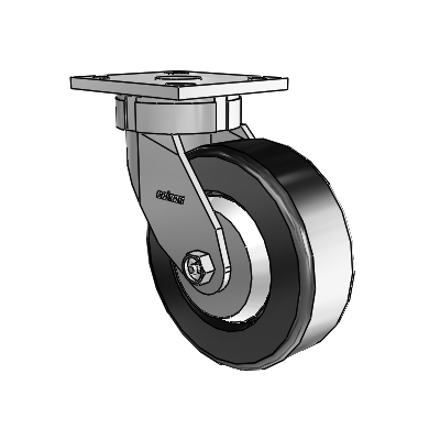 4 Series Kingpinless Casters Top Plate Swivel Caster with 6 x 2 Phenolic wheel