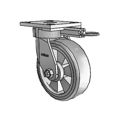 4 Series Kingpinless Casters Top Plate Swivel Caster with 6 x 2 Trans-forma (Flat) wheel