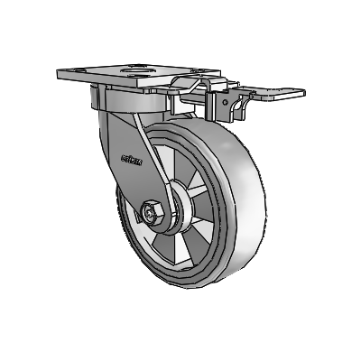 4 Series Kingpinless Casters Top Plate Swivel Caster with 6 x 2 Trans-forma (Flat) wheel
