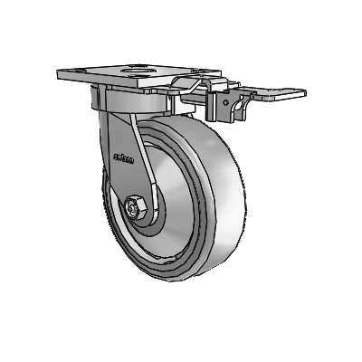 4 Series Kingpinless Casters Top Plate Swivel Caster with 6 x 2 Trans-forma (Flat) wheel