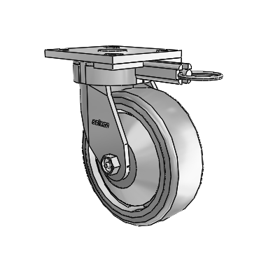 4 Series Kingpinless Casters Top Plate Swivel Caster with 6 x 2 Trans-forma HD (Flat) wheel
