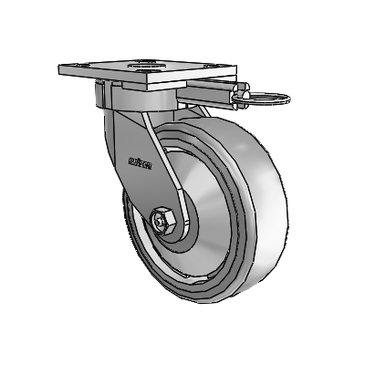 4 Series Kingpinless Casters Top Plate Swivel Caster with 6 x 2 Trans-forma HD (Flat) wheel
