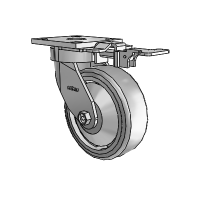4 Series Kingpinless Casters Top Plate Swivel Caster with 6 x 2 Trans-forma HD (Flat) wheel