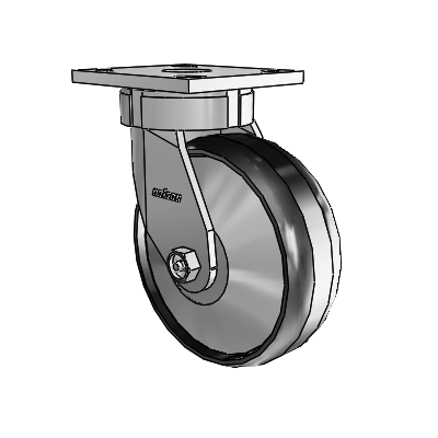 4 Series Kingpinless Casters Top Plate Swivel Caster with 6 x 2 Maxim wheel