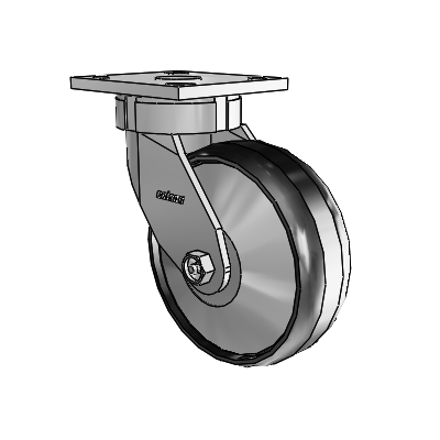 4 Series Kingpinless Casters Top Plate Swivel Caster with 6 x 2 Maxim wheel