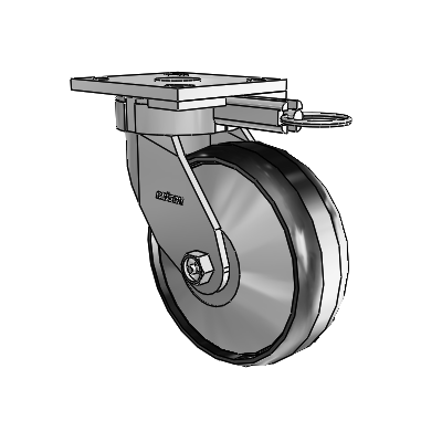 4 Series Kingpinless Casters Top Plate Swivel Caster with 6 x 2 Maxim wheel
