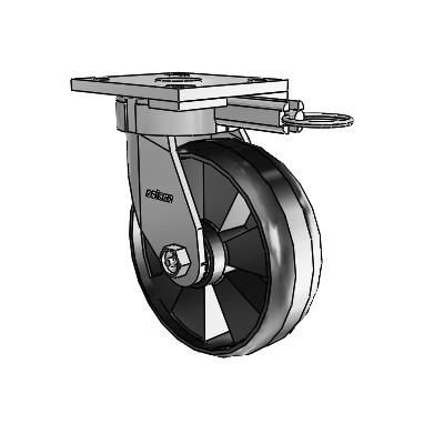 4 Series Kingpinless Casters Top Plate Swivel Caster with 6 x 2 Maxim wheel