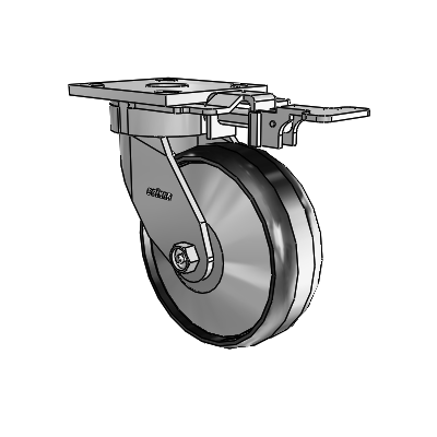 4 Series Kingpinless Casters Top Plate Swivel Caster with 6 x 2 Maxim wheel