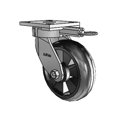 4 Series Kingpinless Casters Top Plate Swivel Caster with 6 x 2 Trans-forma LT (Round) wheel