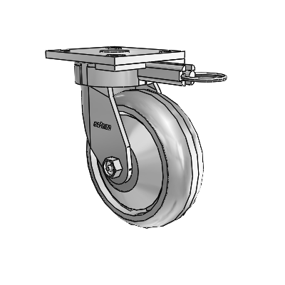 4 Series Kingpinless Casters Top Plate Swivel Caster with 6 x 2 Trans-forma HD (Round) wheel