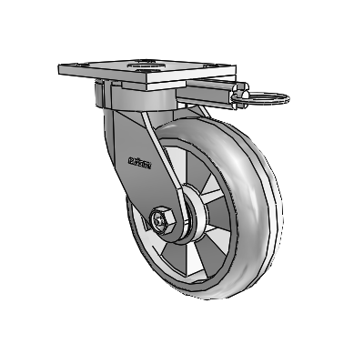 4 Series Kingpinless Casters Top Plate Swivel Caster with 6 x 2 Trans-forma HD (Round) wheel