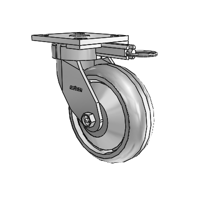 4 Series Kingpinless Casters Top Plate Swivel Caster with 6 x 2 Trans-forma HD (Round) wheel