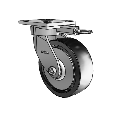 4 Series Kingpinless Casters Top Plate Swivel Caster with 6 x 2 Polyolefin wheel
