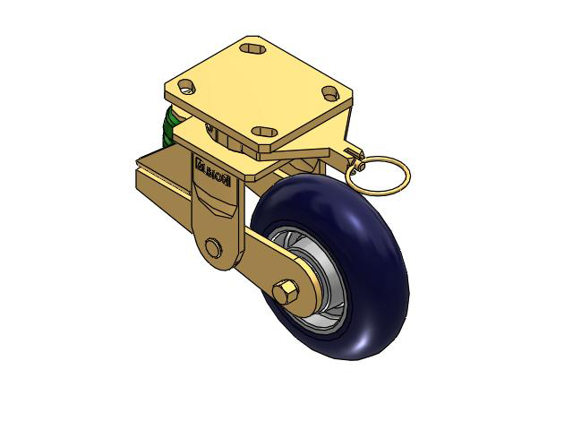 141 Series Top Plate Swivel Caster with 6 x 2 Blue Tread on Aluminum Core UA - Magnum Polyurethane (Aluminum Core) Wheel