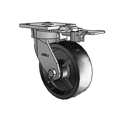 4 Series Kingpinless Casters Top Plate Swivel Caster with 6 x 2 Polyolefin wheel