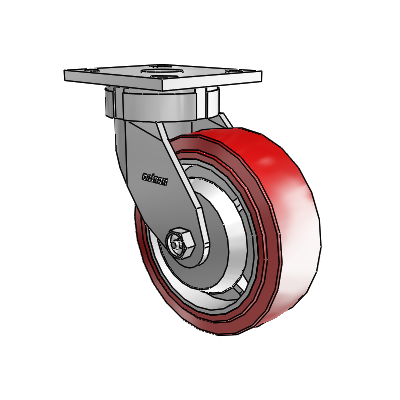 4 Series Kingpinless Casters Top Plate Swivel Caster with 6 x 2 Polyurethane HI-TECH wheel