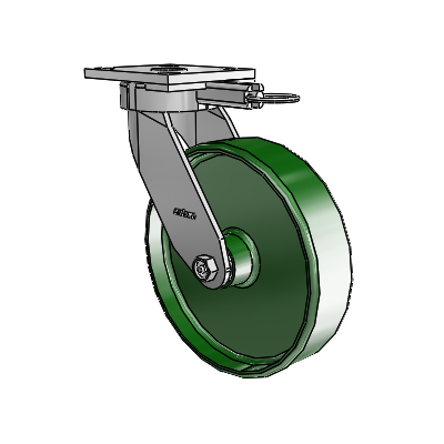 4 Series Kingpinless Casters Top Plate Swivel Caster with 8 x 2 Cast Iron wheel